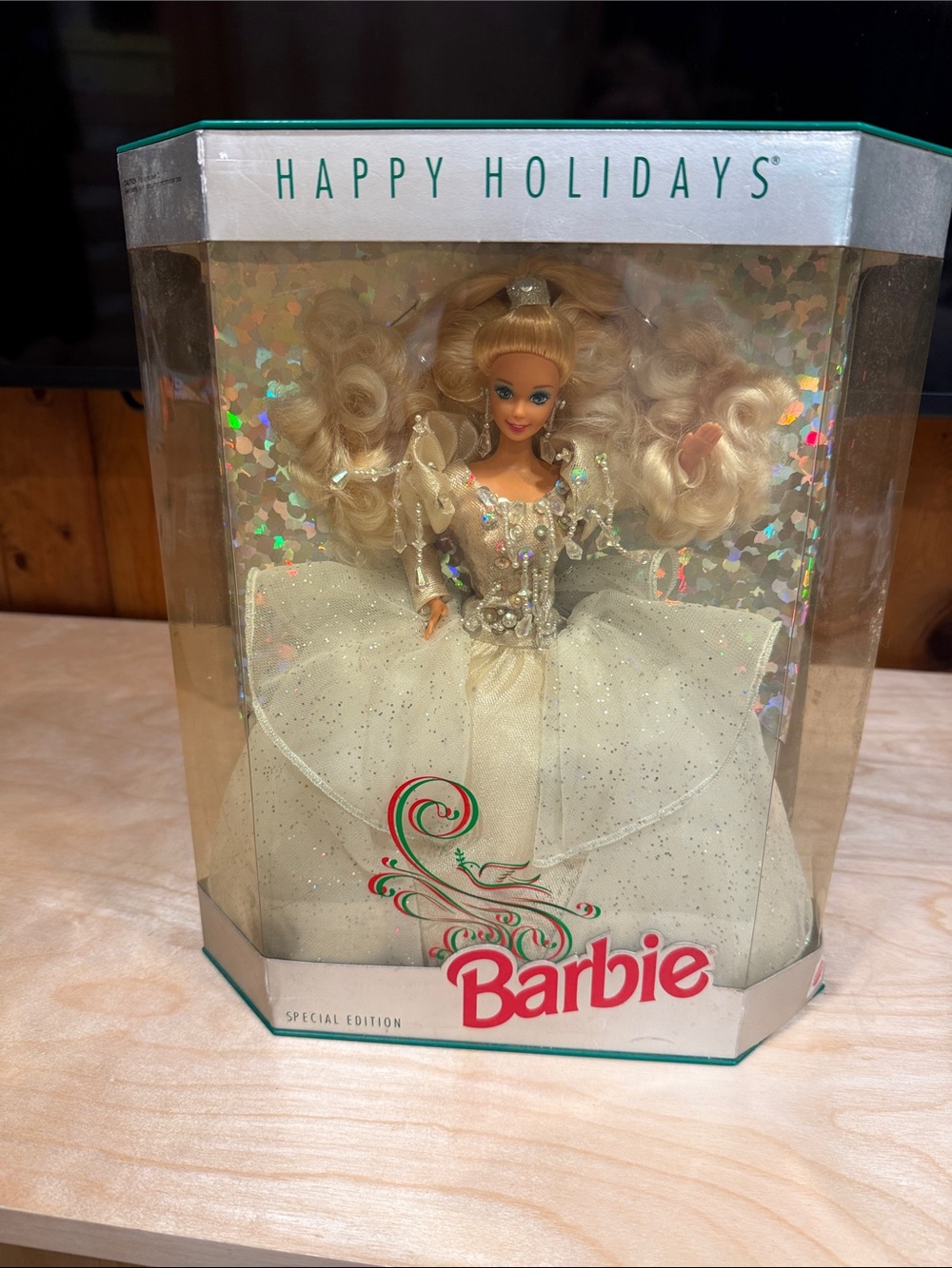 Barbie Holiday Special Edition White and Gold Sparkle Gown Doll